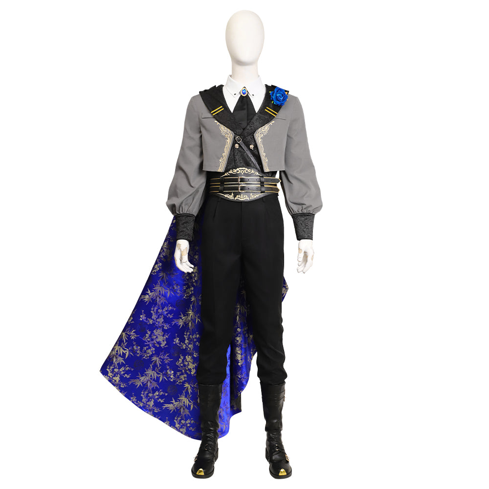 Final Fantasy Ever Crisis FF7EC Youth Sephiroth Blue Rose Night Of Thorns Halloween Cosplay Costume-Cosplay Instrumentality Project