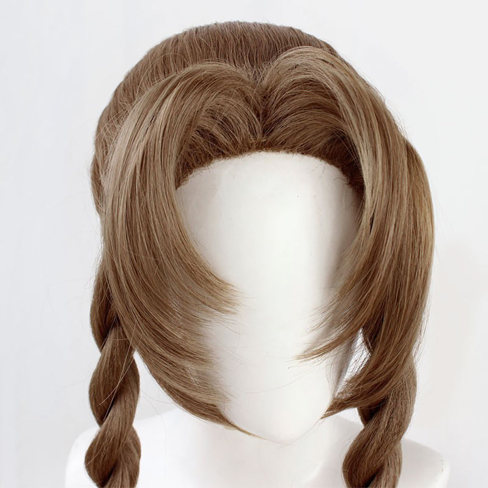 Final Fantasy FFVII Ever Aerith Gainsborough Brown Cosplay Wig