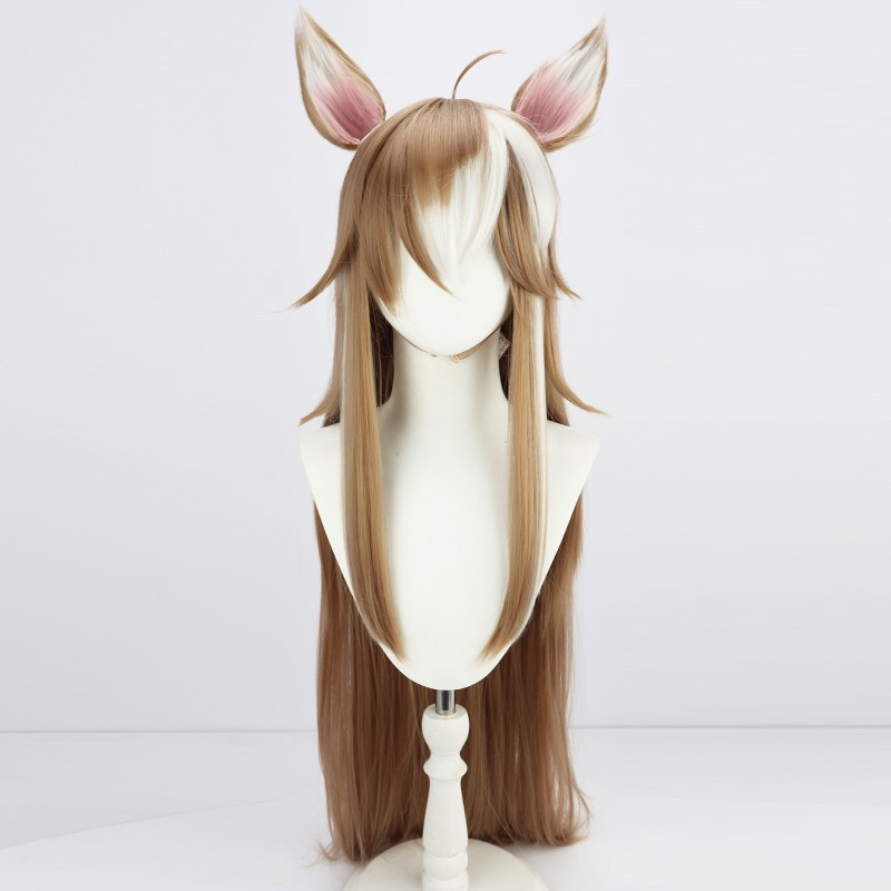 Genshin Impact Female Gorou Miss Hina Brown Cosplay Wig