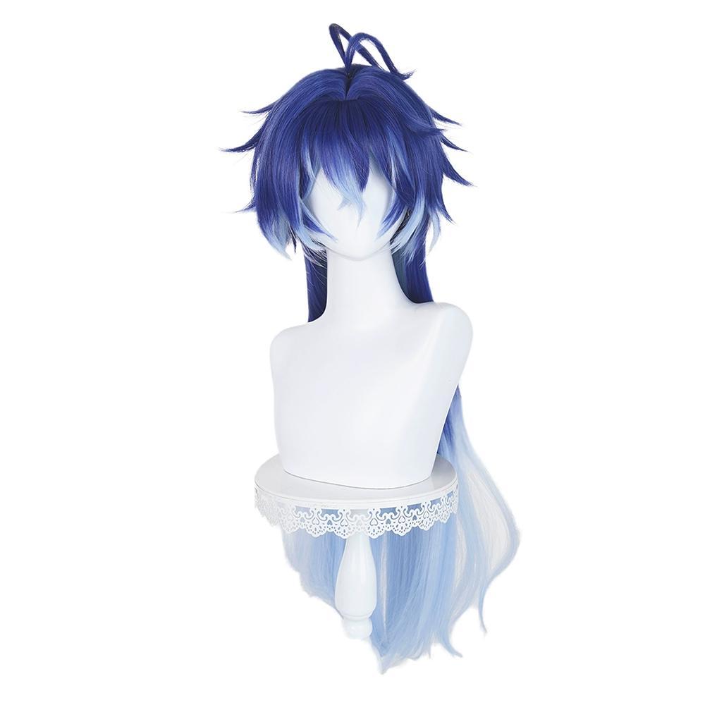 Genshin Impact Flins Blue Cosplay Wig