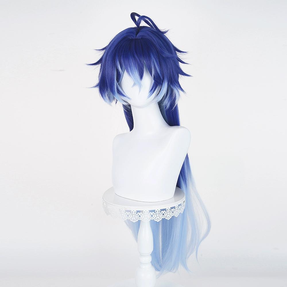 Genshin Impact Flins Blue Cosplay Wig