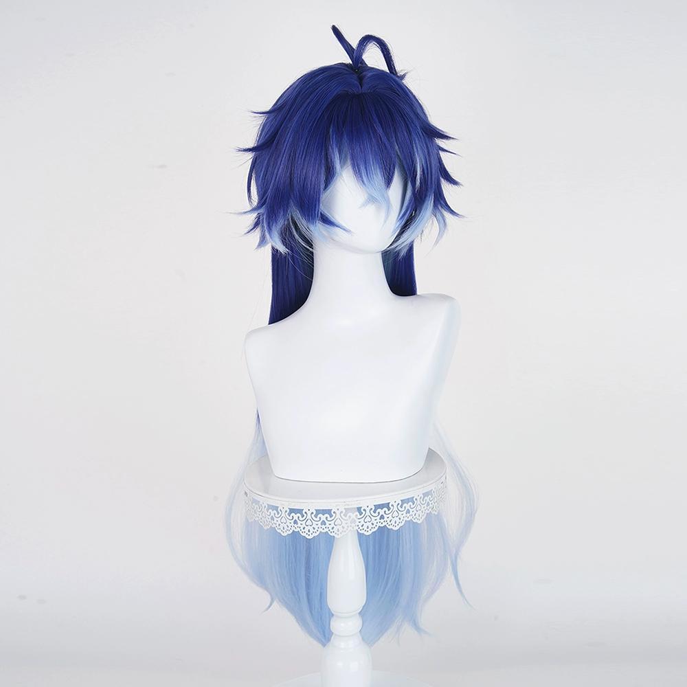 Genshin Impact Flins Blue Cosplay Wig