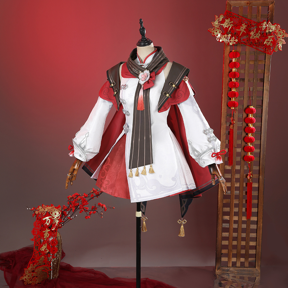 Genshin Impact Hu Tao Skin Cherries Snow Laden Cosplay Costume