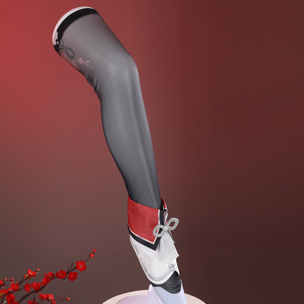 Genshin Impact Hu Tao Skin Cherries Snow Laden Cosplay Costume