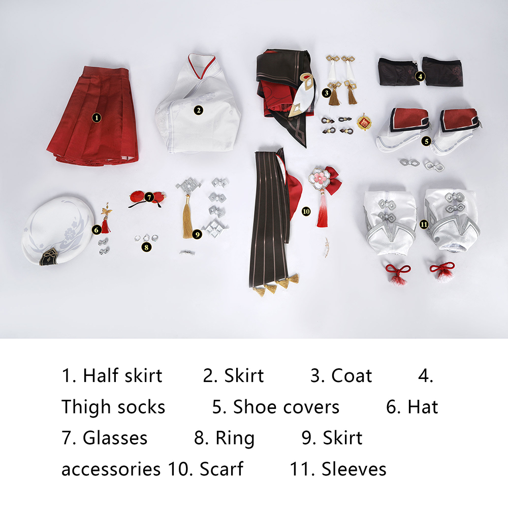 Genshin Impact Hu Tao Skin Cherries Snow Laden Cosplay Costume