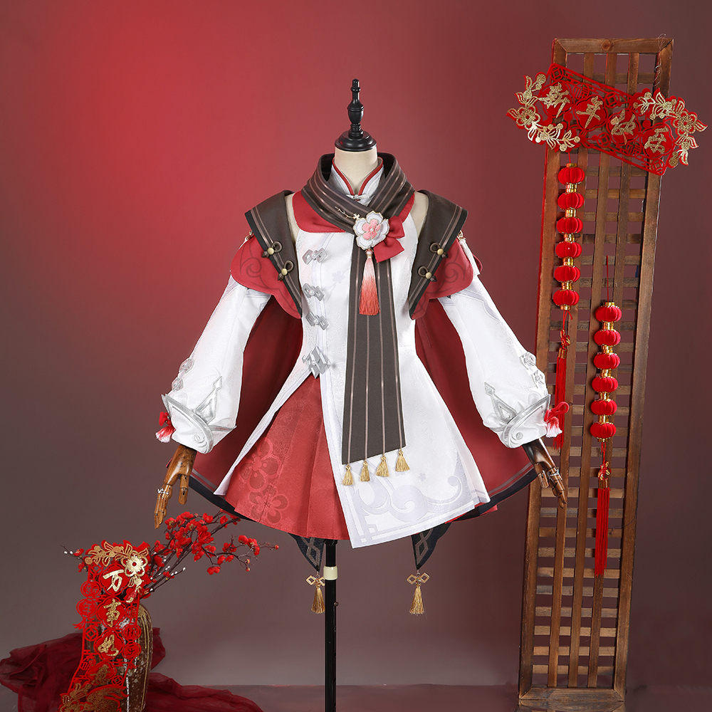 Genshin Impact Hu Tao Skin Cherries Snow Laden Cosplay Costume