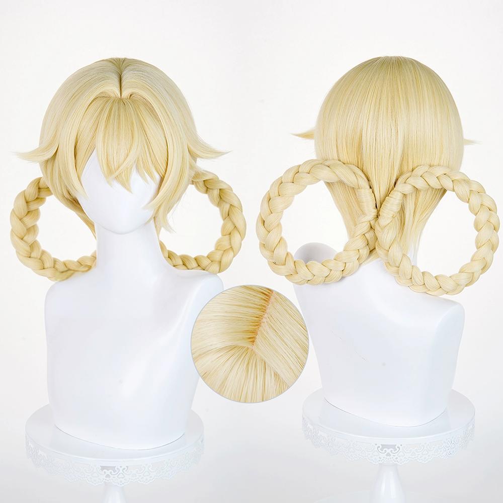 Genshin Impact Jahoda Golden Cosplay Wig