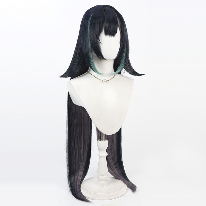 Genshin Impact Lan Yan Black Cosplay Wig