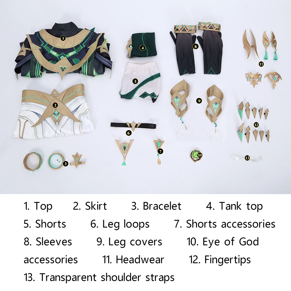 Genshin Impact Nefer Cosplay Costume