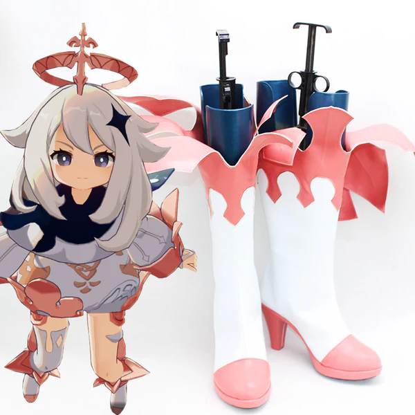 Genshin Impact Paimon White Cosplay Shoes