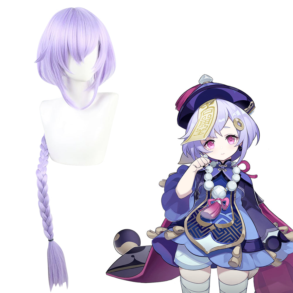 Genshin Impact Qiqi Purple Cosplay Wig