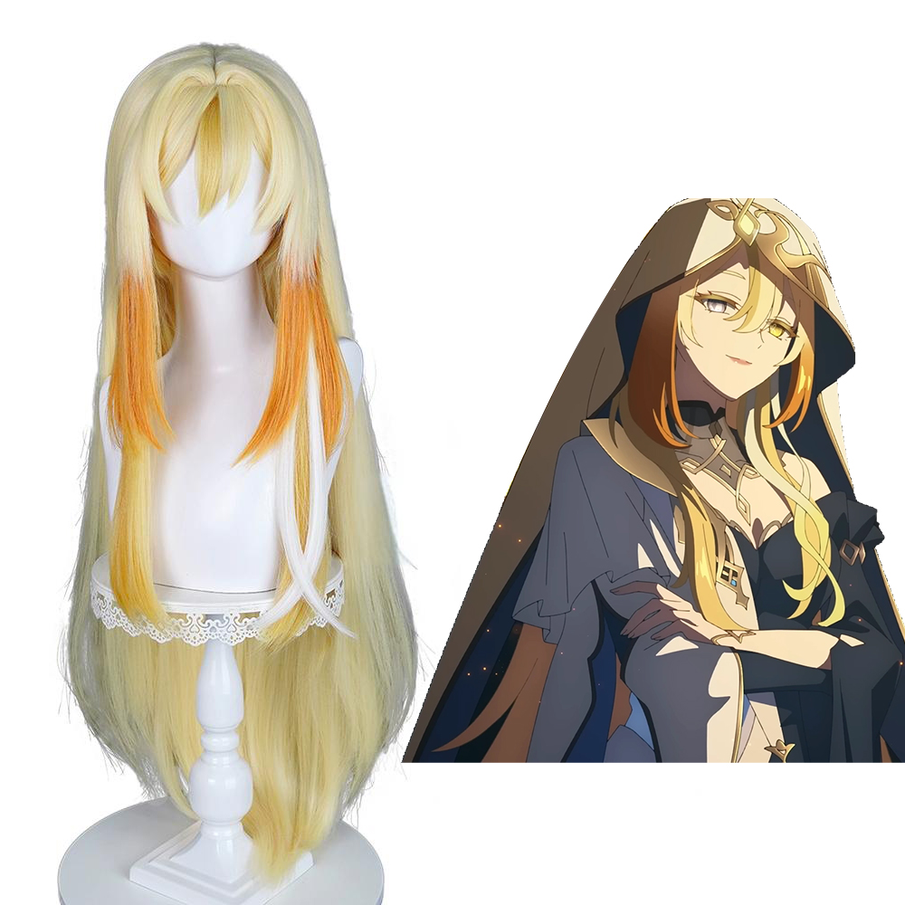 Genshin Impact Rhinedottir Yellow Cosplay Wig