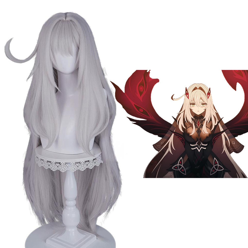 Genshin Impact Ronova Silver Cosplay Wig