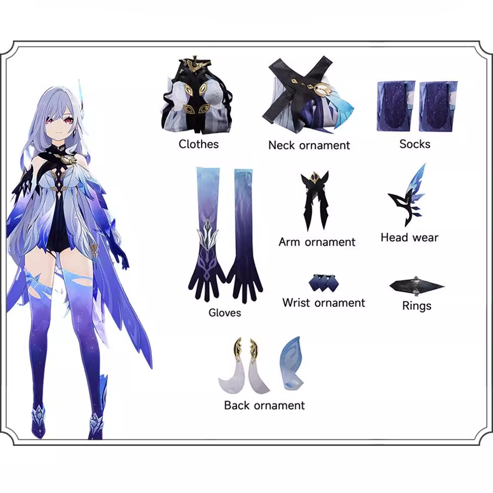 Genshin Impact Skirk Cosplay Costume