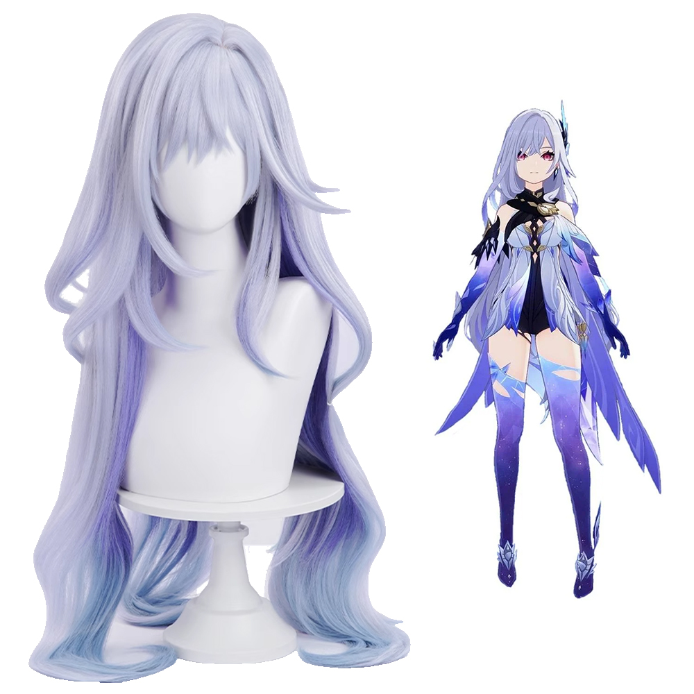 Genshin Impact Skirk Purple Cosplay Wig