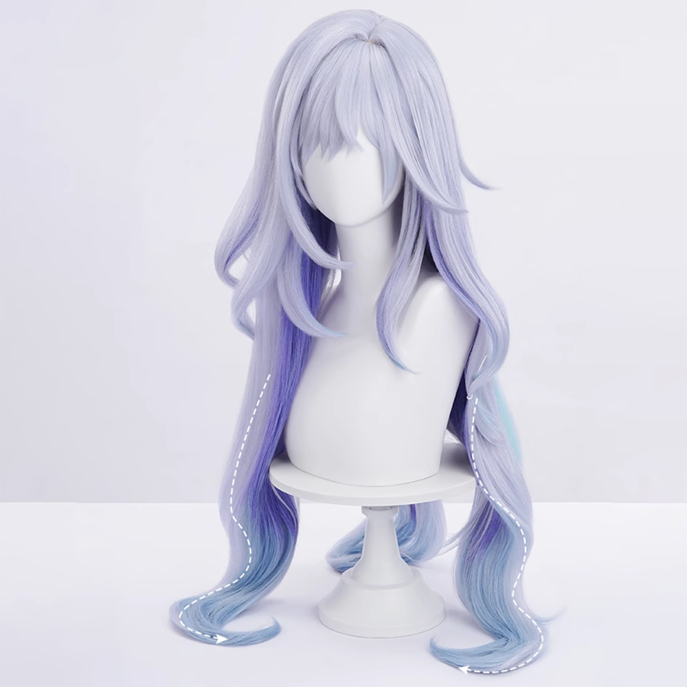 Genshin Impact Skirk Purple Cosplay Wig