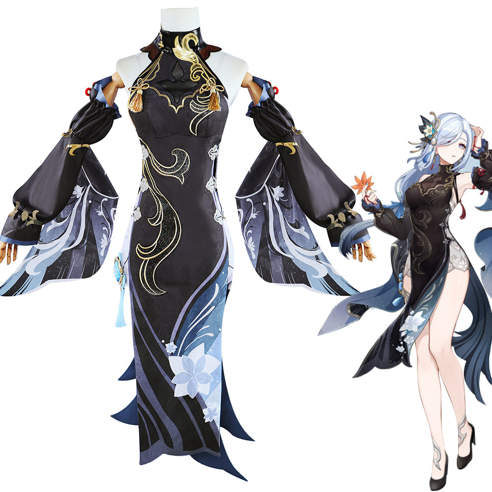 Genshin Impact Twilight Blossom Shenhe Skin Cosplay Costume-Cosplay Instrumentality Project