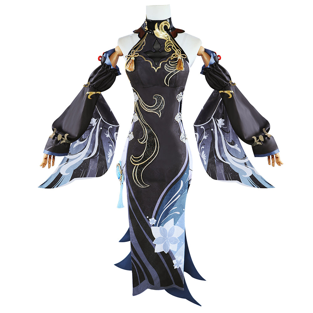 Genshin Impact Twilight Blossom Shenhe Skin Cosplay Costume-Cosplay Instrumentality Project