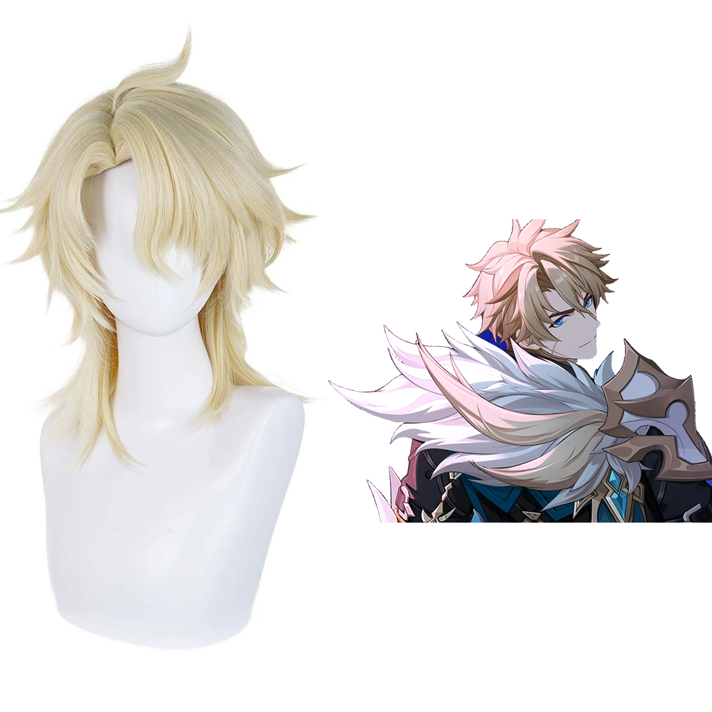 Genshin Impact Varka Golden Cosplay Wig