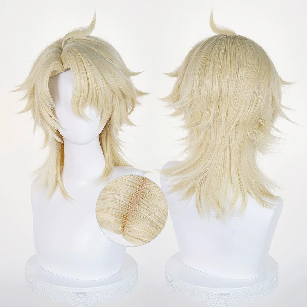 Genshin Impact Varka Golden Cosplay Wig