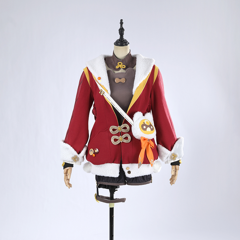 Genshin Impact Xiangling Skin New Year's Cheer Cosplay Costume