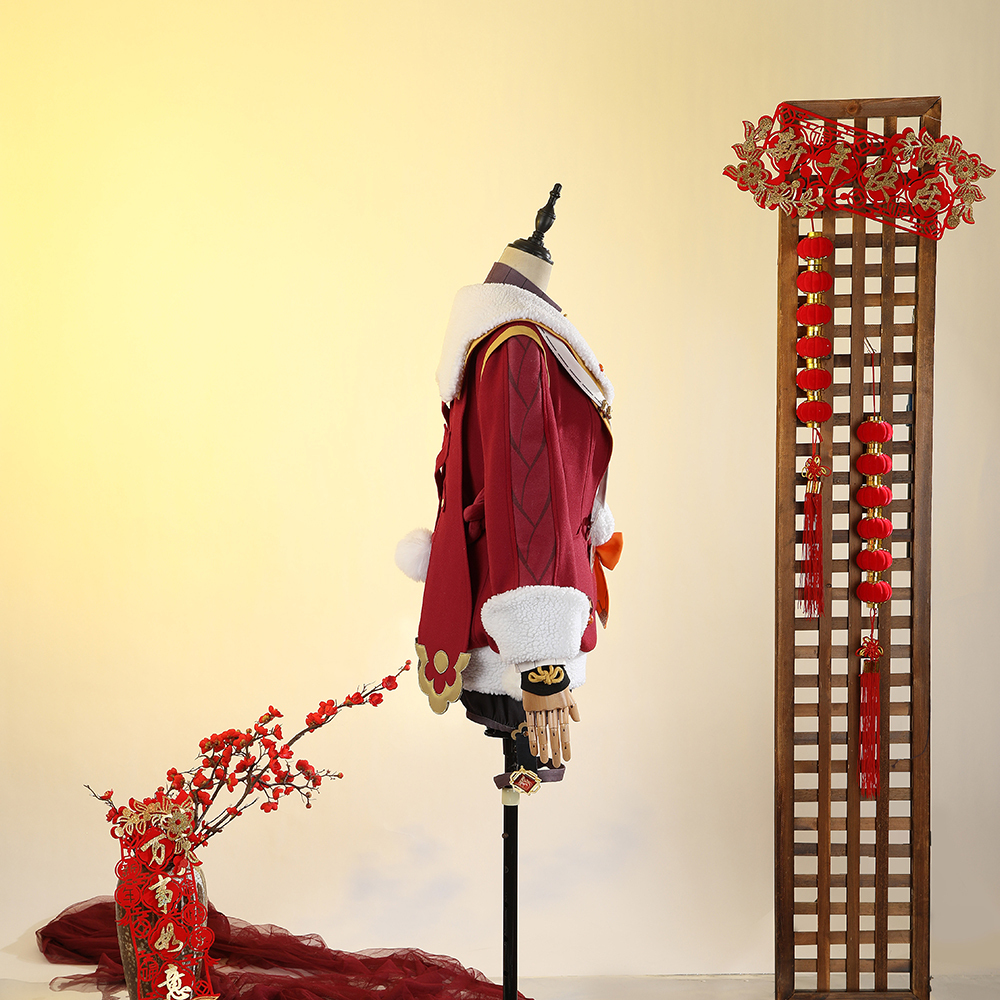 Genshin Impact Xiangling Skin New Year's Cheer Cosplay Costume