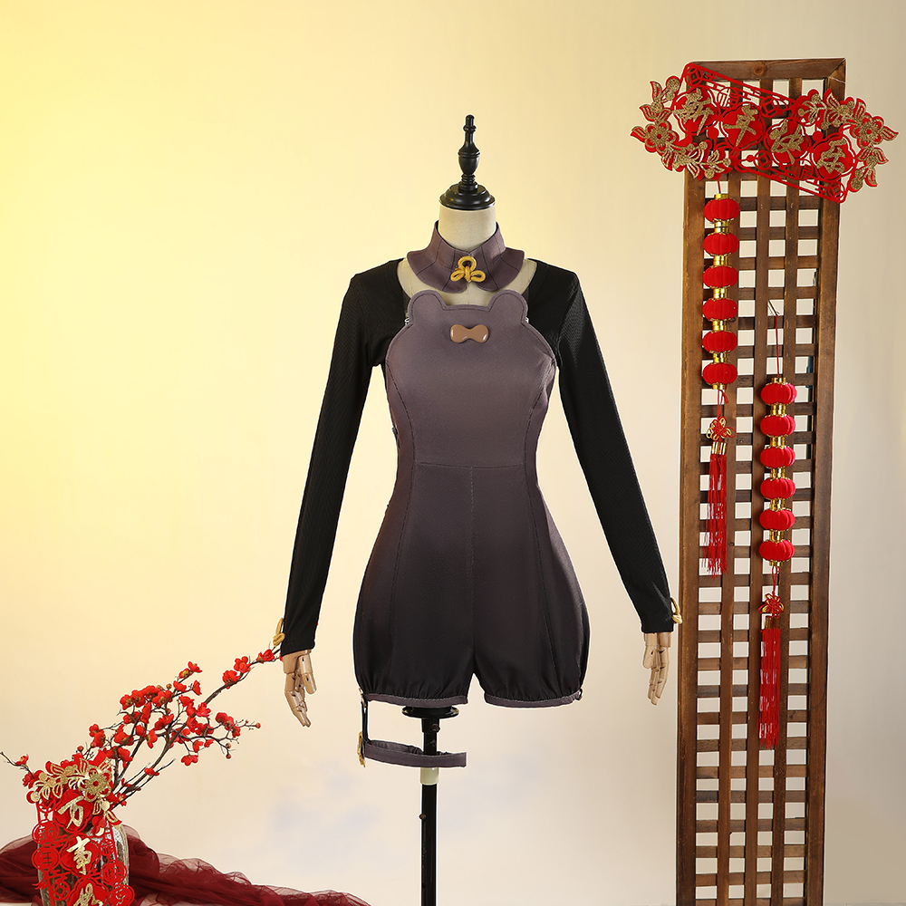 Genshin Impact Xiangling Skin New Year's Cheer Cosplay Costume