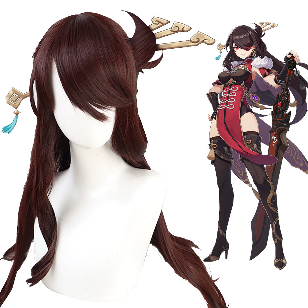 Genshin Impact Beidou Brown Cosplay Wig-Cosplay Instrumentality Project