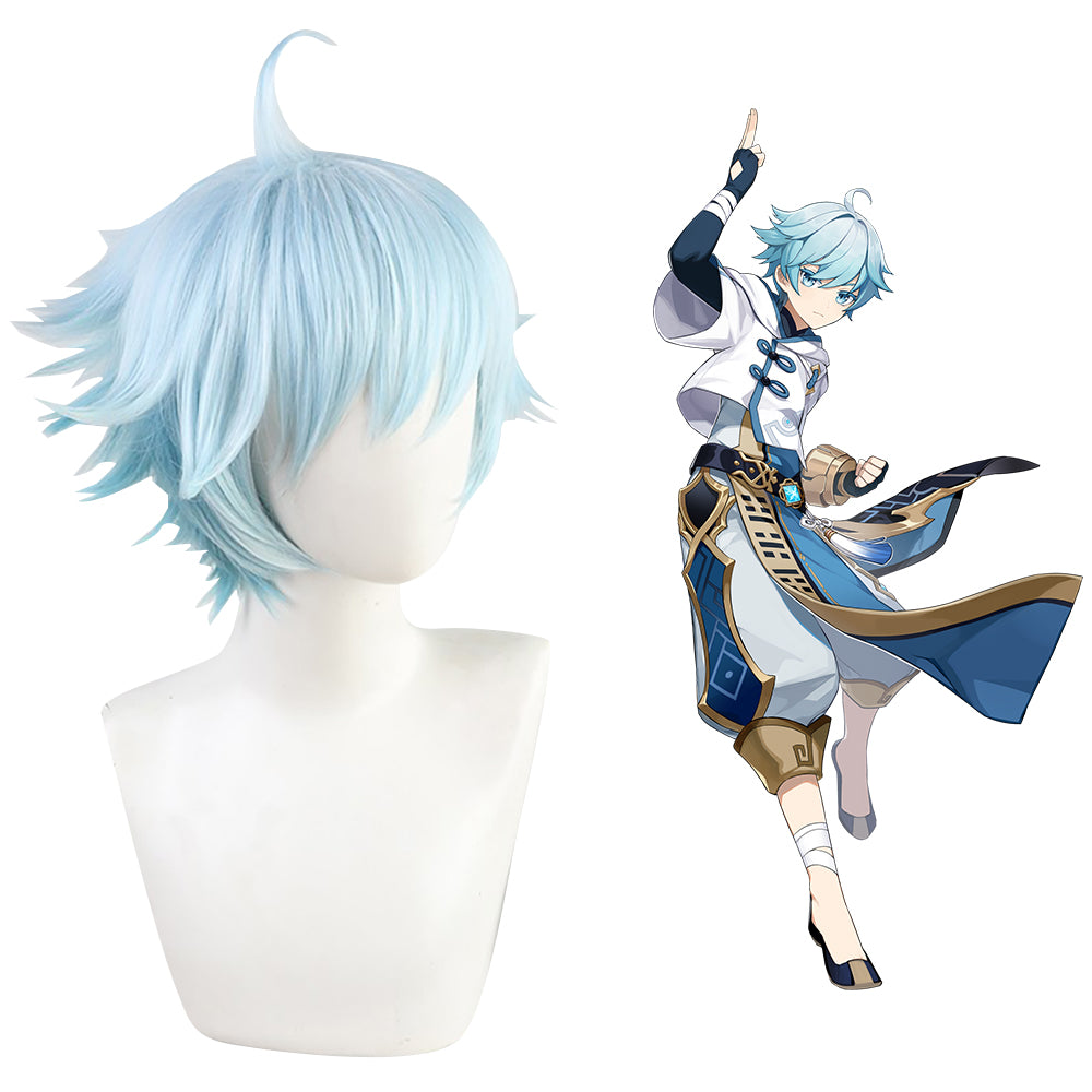 Genshin Impact Chongyun Blue Cosplay Wig-Cosplay Instrumentality Project