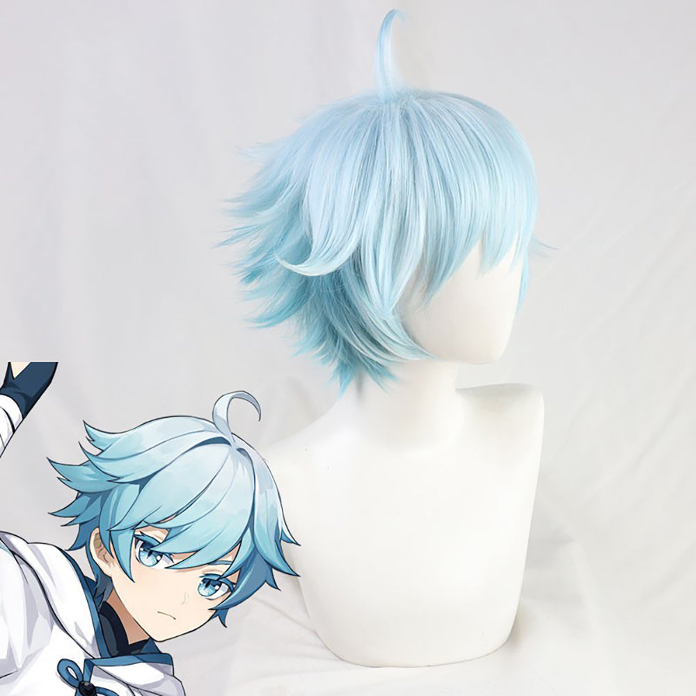 Genshin Impact Chongyun Blue Cosplay Wig-Cosplay Instrumentality Project