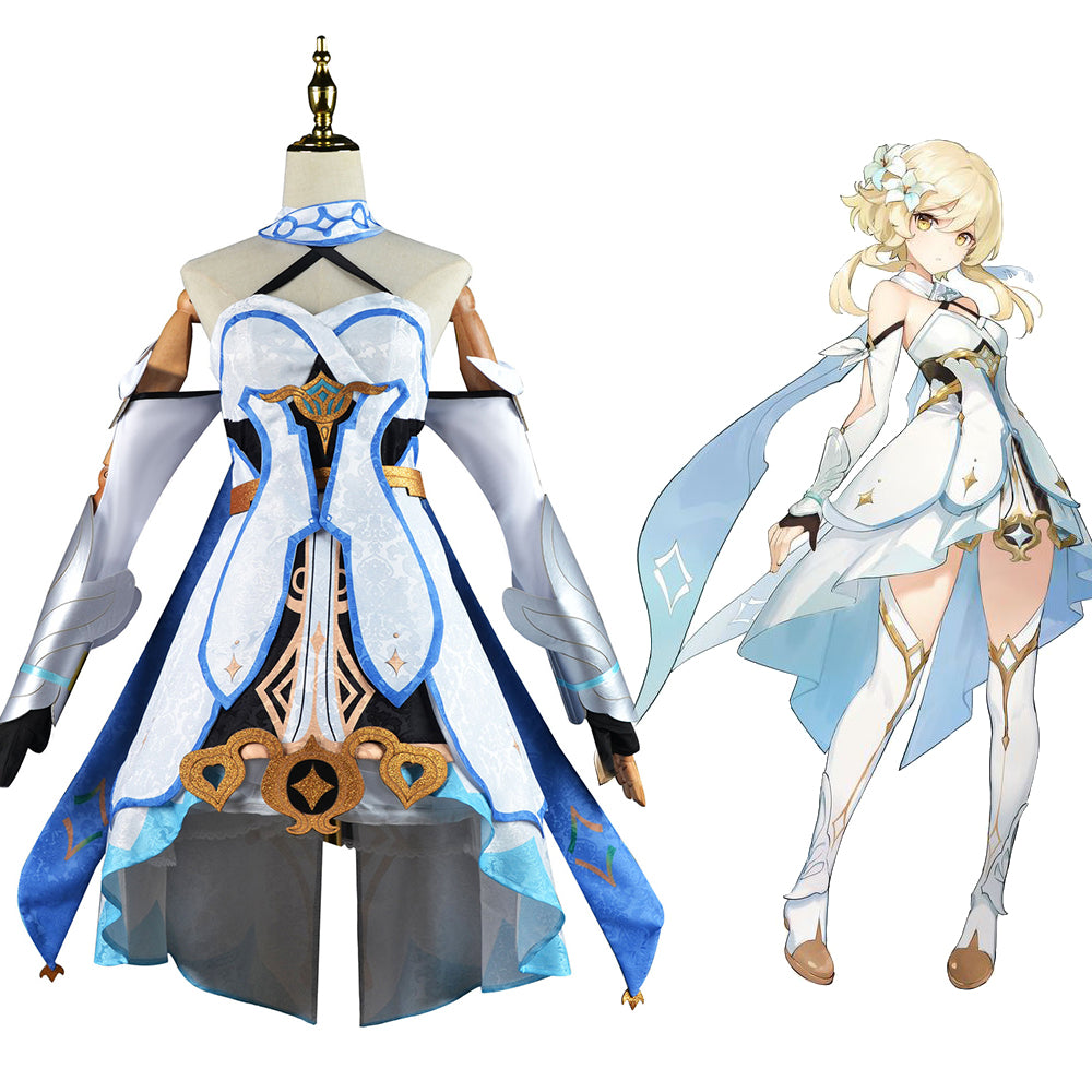 Genshin Impact Female Traveler Lumine Cosplay Costume-Cosplay Instrumentality Project