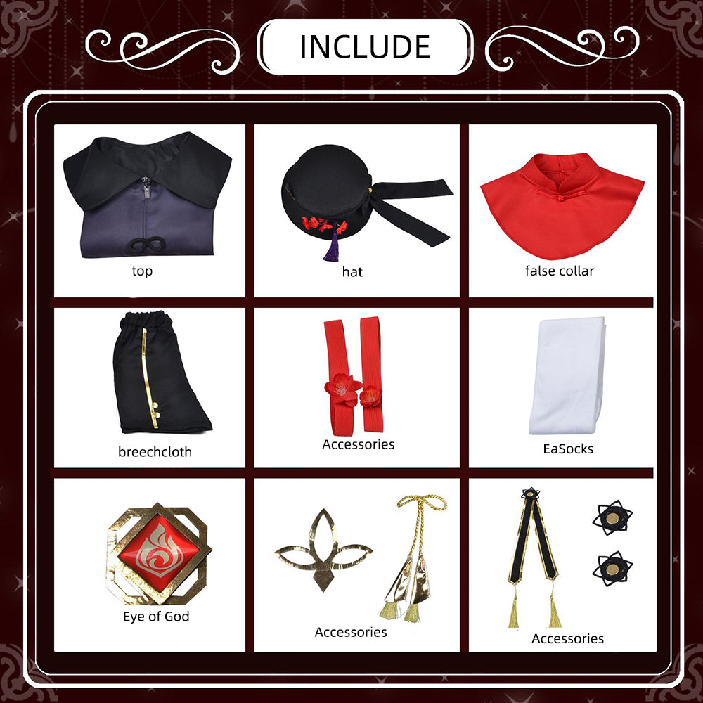 Genshin Impact Hu Tao Cosplay Costume