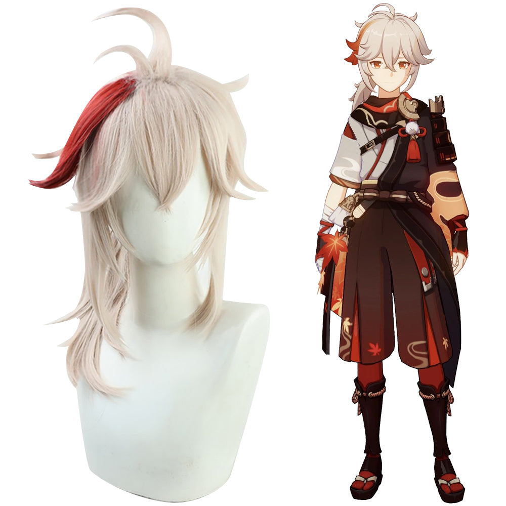 Genshin Impact Kaedehara Kazuha Silver Cosplay Wig-Cosplay Instrumentality Project