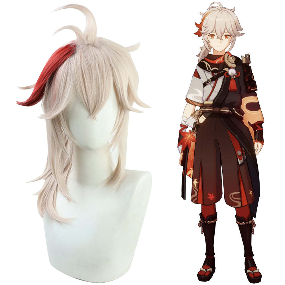 Genshin Impact Kaedehara Kazuha Silver Cosplay Wig-Cosplay Instrumentality Project