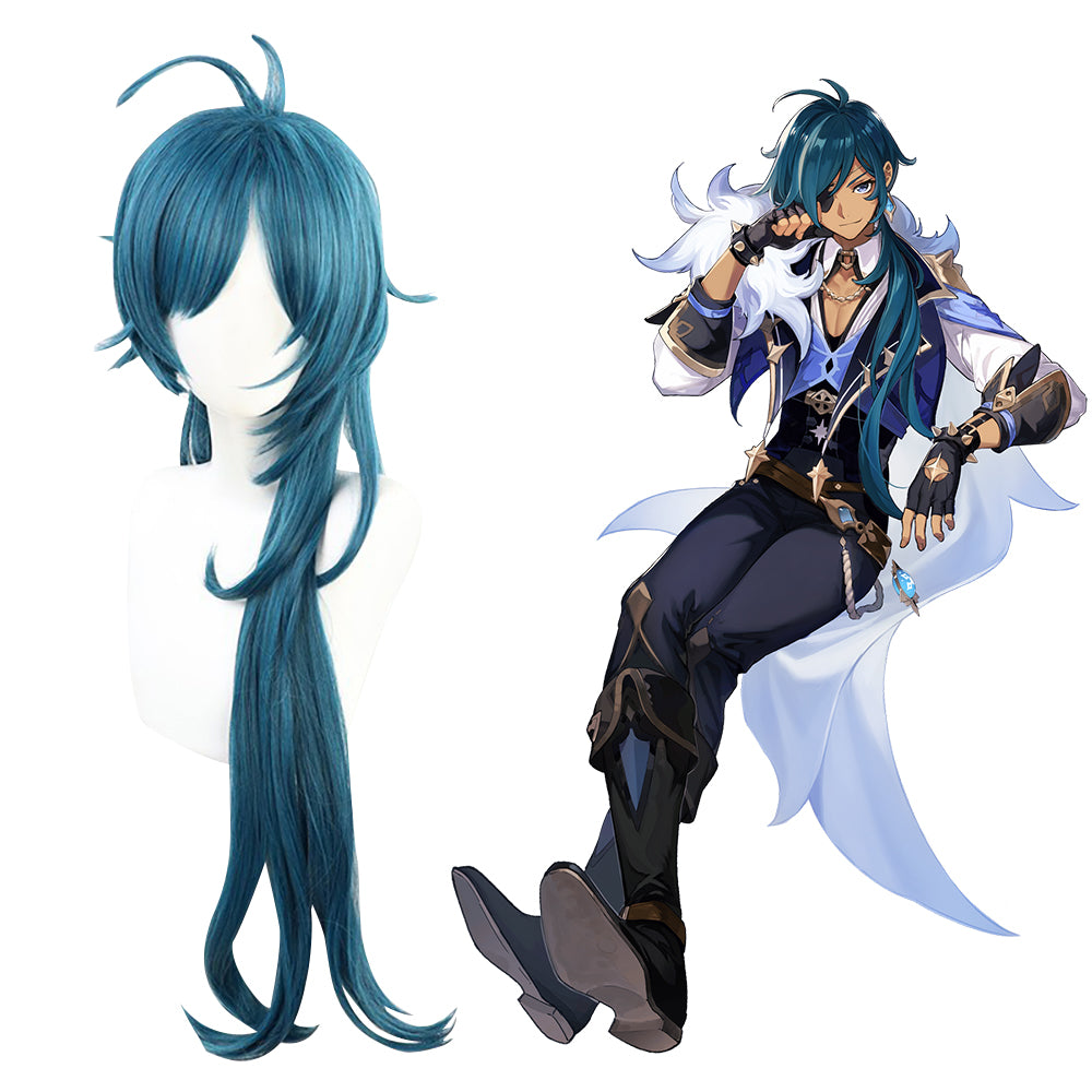 Genshin Impact Kaeya Alberich Blue Cosplay Wig
