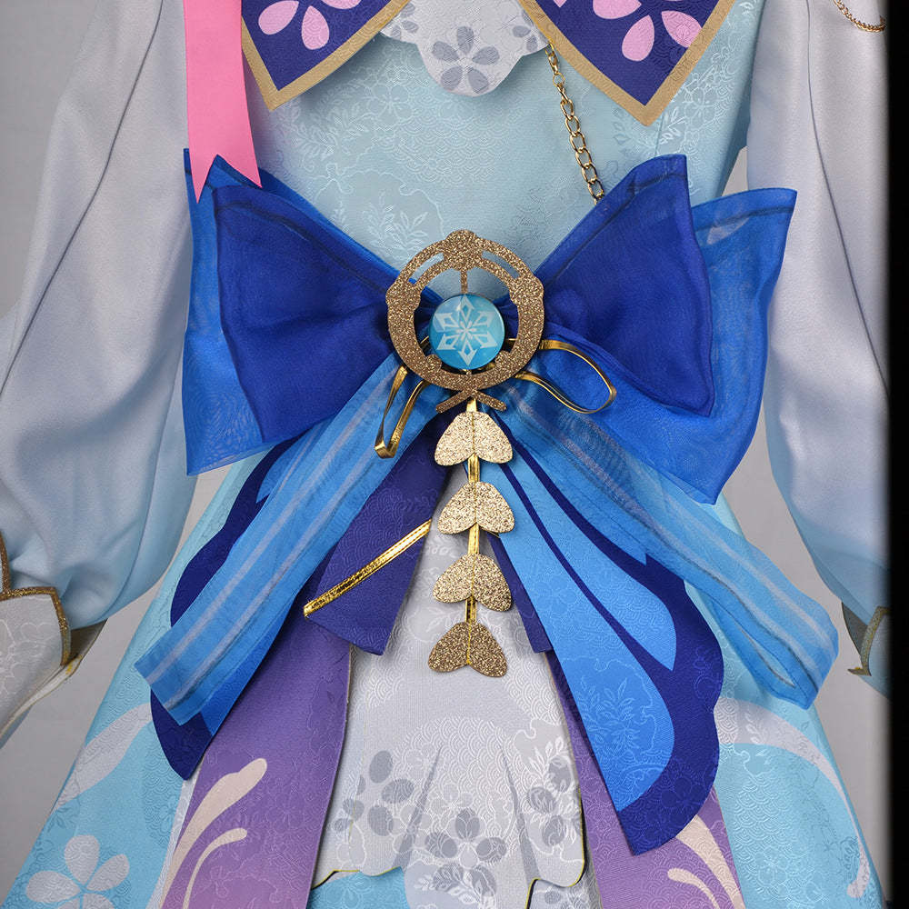 Genshin Impact Kamisato Ayaka Spring Blossoms Cosplay Costume-Cosplay Instrumentality Project