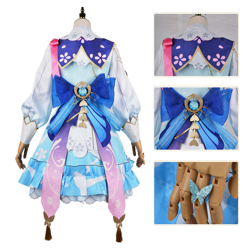 Genshin Impact Kamisato Ayaka Spring Blossoms Cosplay Costume-Cosplay Instrumentality Project