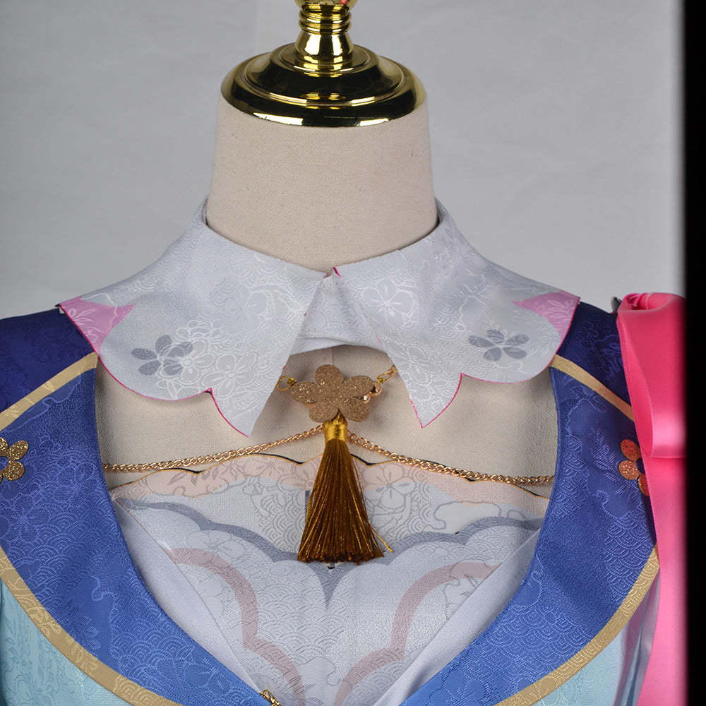 Genshin Impact Kamisato Ayaka Spring Blossoms Cosplay Costume-Cosplay Instrumentality Project