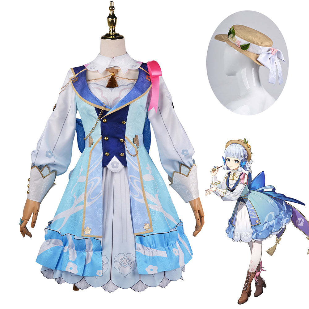 Genshin Impact Kamisato Ayaka Spring Blossoms Cosplay Costume-Cosplay Instrumentality Project