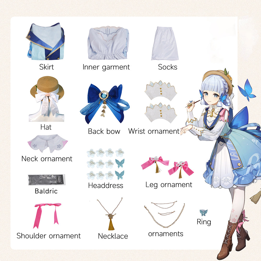 Genshin Impact Kamisato Ayaka Spring Blossoms Cosplay Costume-Cosplay Instrumentality Project