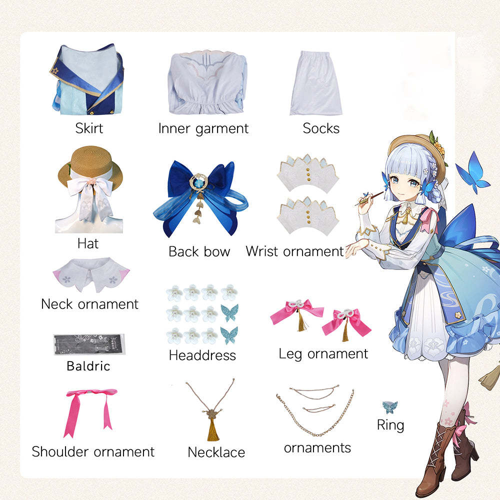 Genshin Impact Kamisato Ayaka Spring Blossoms Cosplay Costume-Cosplay Instrumentality Project