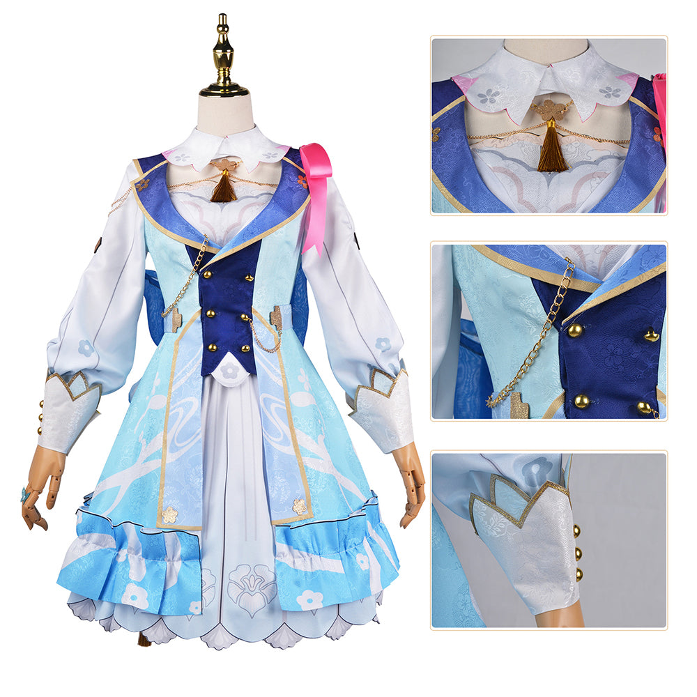 Genshin Impact Kamisato Ayaka Spring Blossoms Cosplay Costume-Cosplay Instrumentality Project