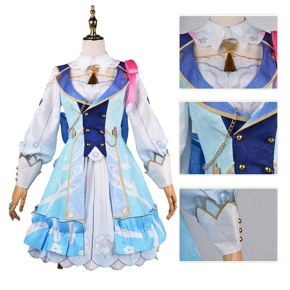 Genshin Impact Kamisato Ayaka Spring Blossoms Cosplay Costume-Cosplay Instrumentality Project
