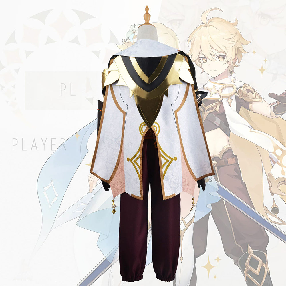 Genshin Impact Male Traveler Aether Cosplay Costume