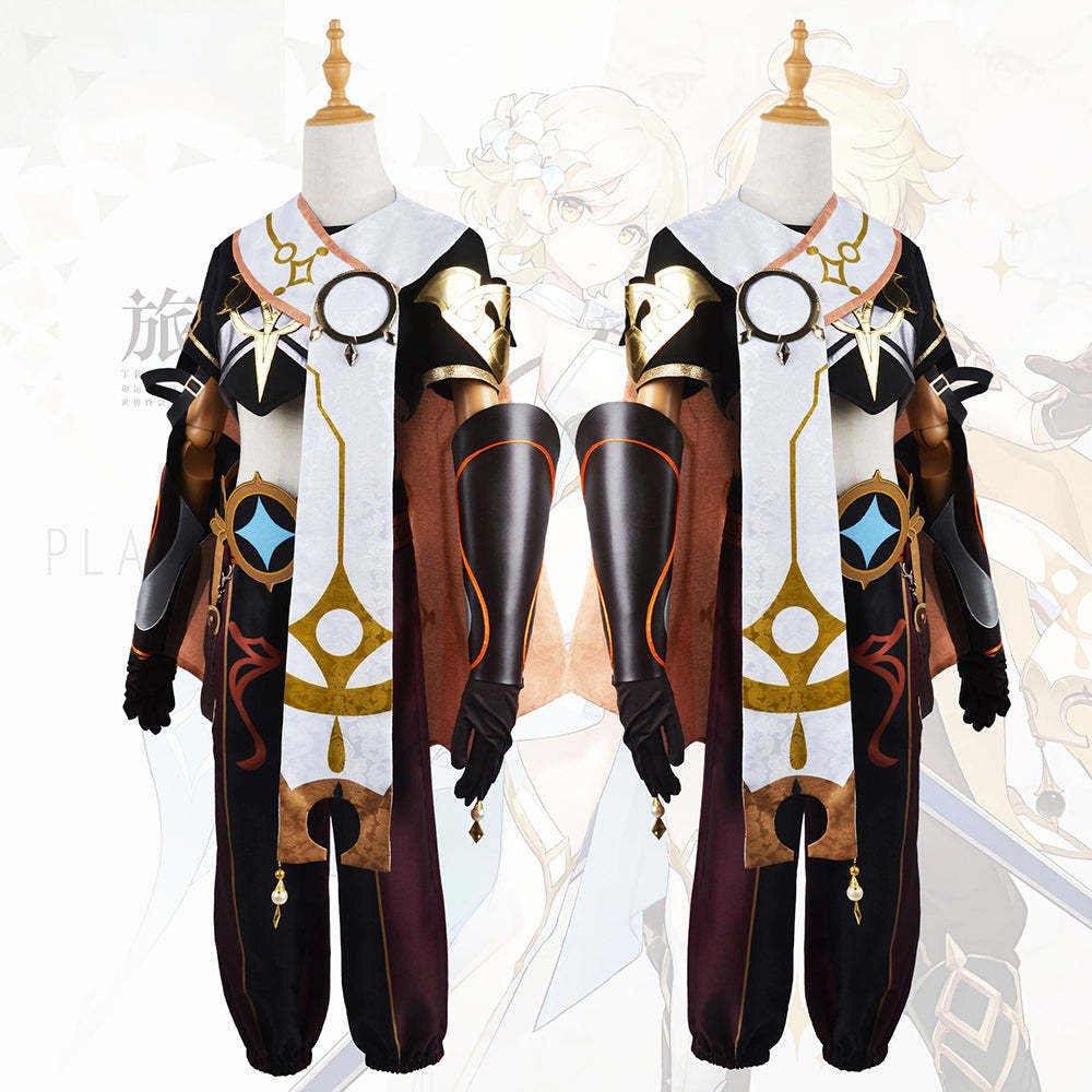 Genshin Impact Male Traveler Aether Cosplay Costume