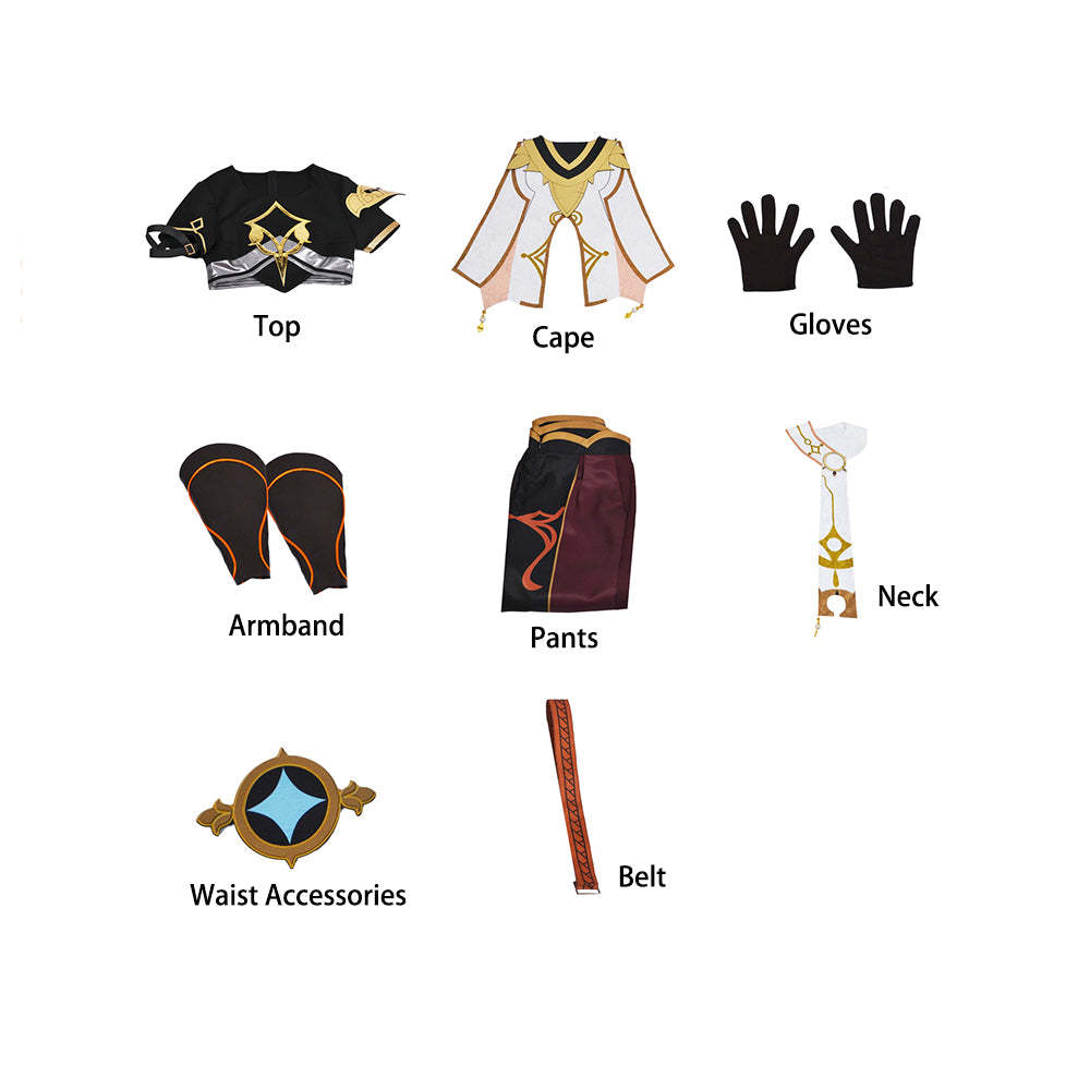 Genshin Impact Male Traveler Aether Cosplay Costume