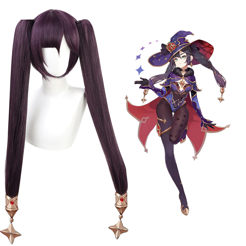 Genshin Impact Mona Purple Cosplay Wig