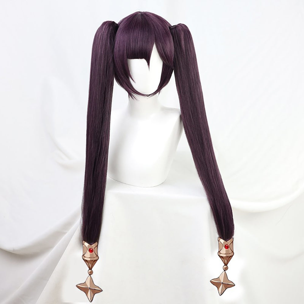 Genshin Impact Mona Purple Cosplay Wig