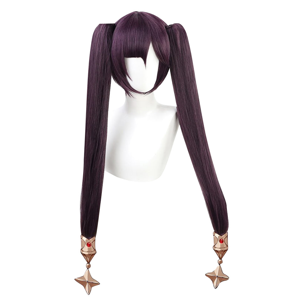 Genshin Impact Mona Purple Cosplay Wig