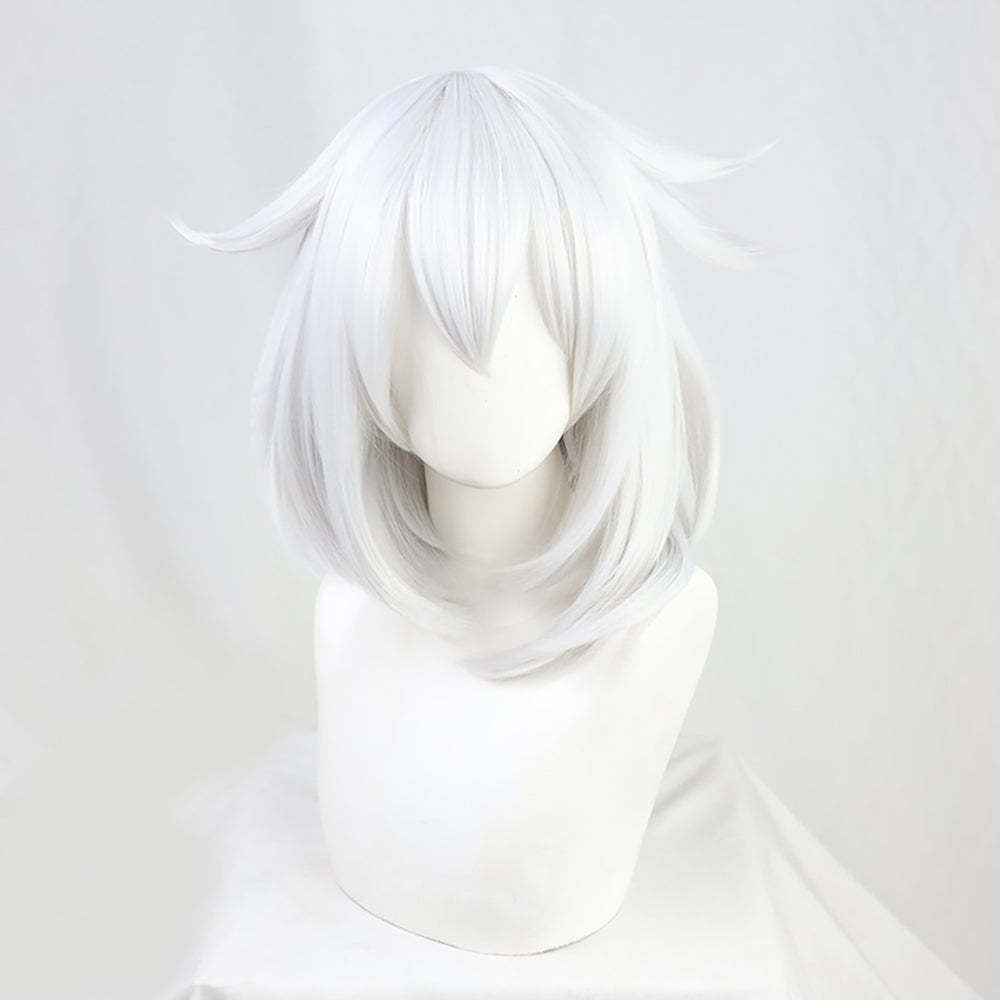Genshin Impact Paimon White Cosplay Wig